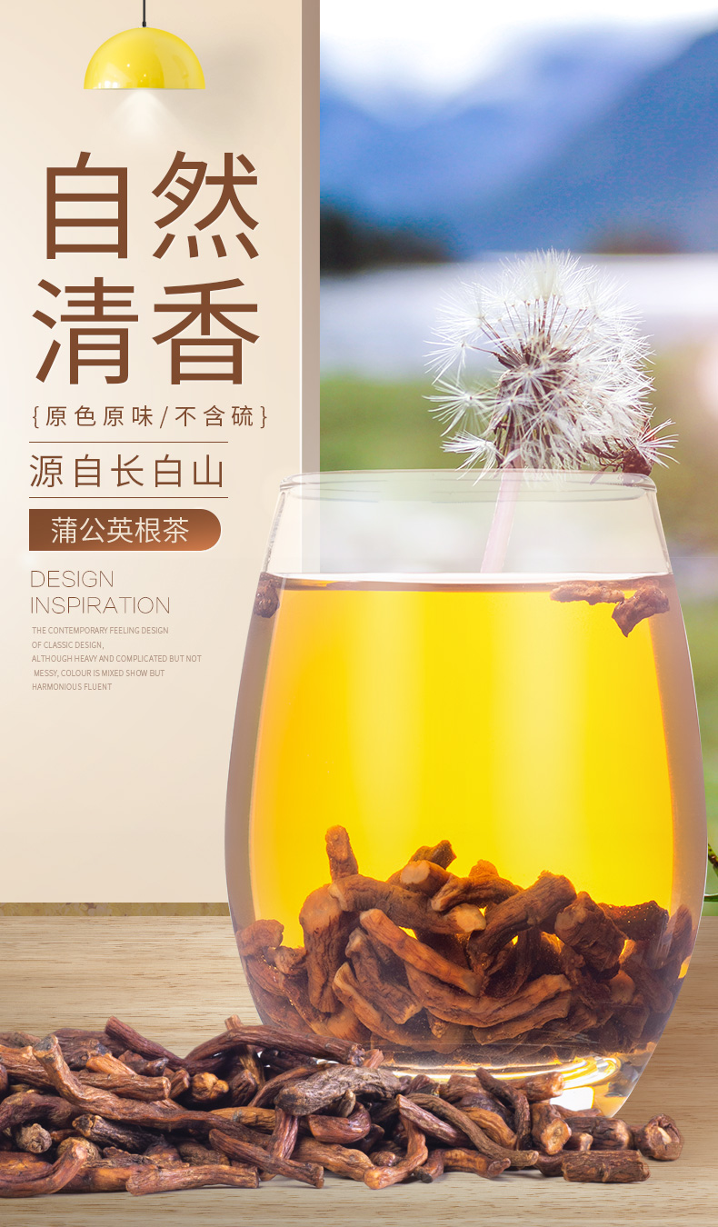 【2罐装】纯蒲公英根茶长白山带根的天然蒲公英茶叶500g1斤