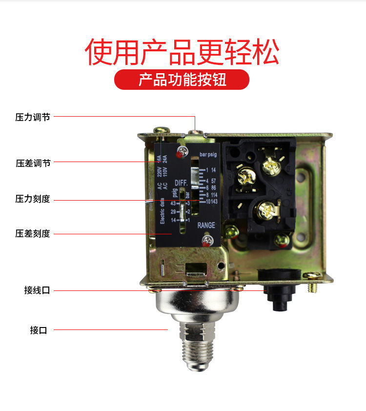 空压机压力开关拆解图片