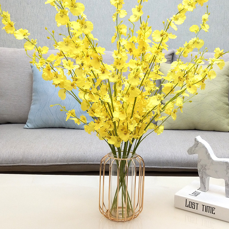 送福鸟(songfuniao)花瓶/花艺 跳舞兰仿花落地假花客厅室内装饰塑料