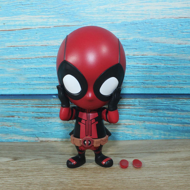 侠手办英雄远征复联4死侍玩具模型公仔汽车车载摆件q版ht蚁人高约10cm