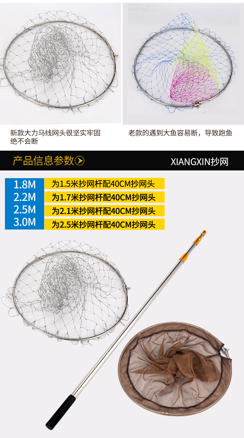 不锈钢抄网杆拆解图图片