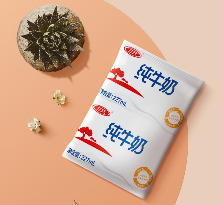 三元小枕纯牛奶小福227ml16袋