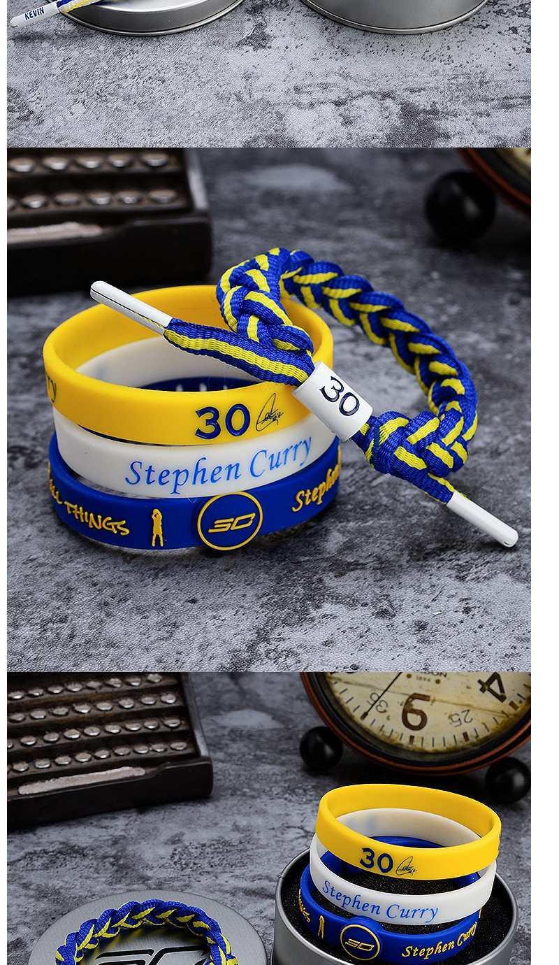 nba编织手绳运动篮球手环男学生硅胶球星詹姆斯欧文科比库里哈登欧文