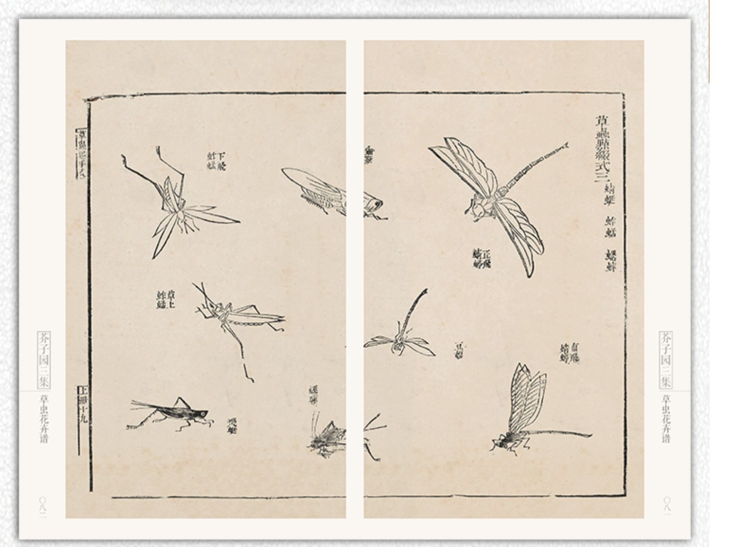 《鹏辰正版 芥子园画谱全3册套装画传康熙原大彩色版完整王概国画入门