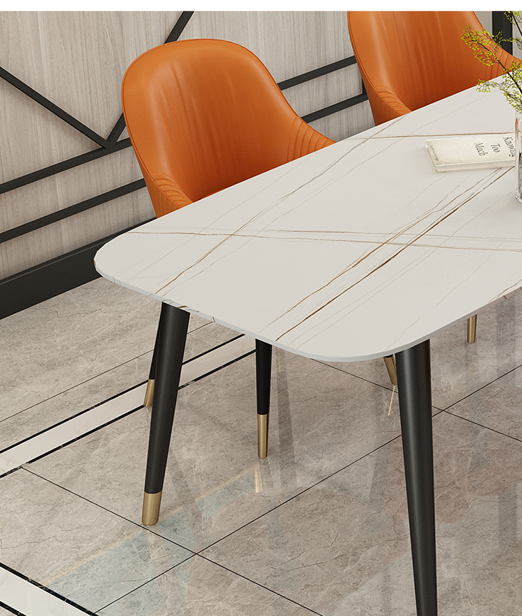 寻木匠餐厅家具套装fy-餐桌 寻木匠意式轻奢岩板餐桌简约大理石餐桌椅