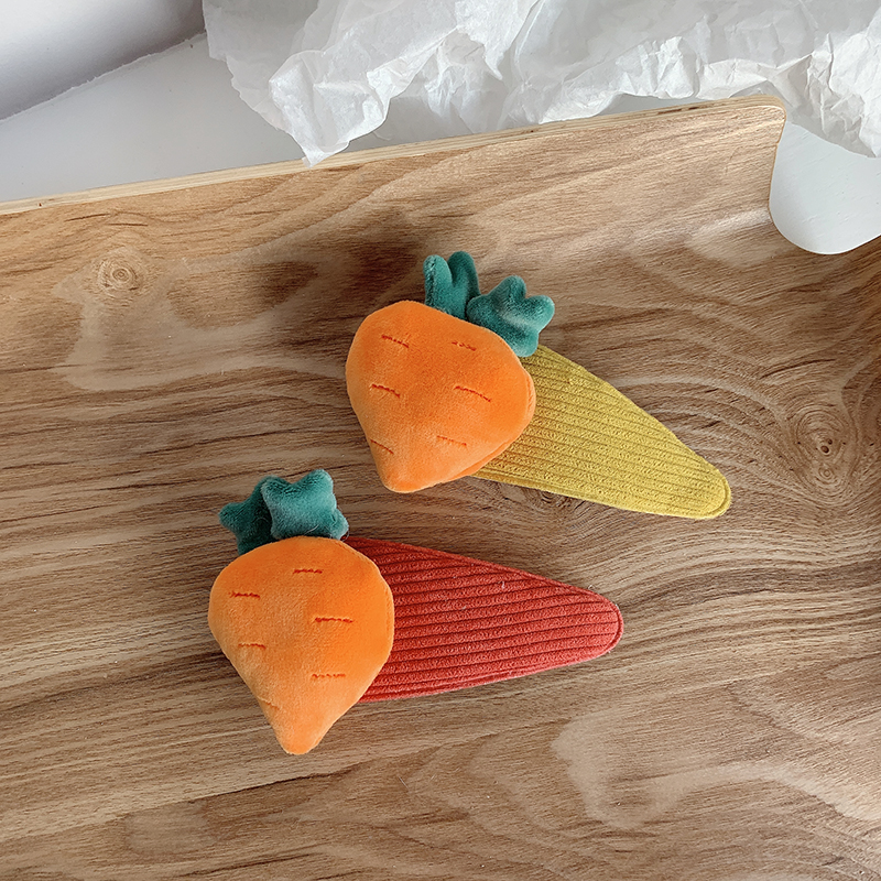 可爱胡萝卜bb夹洗漱洗脸顶夹网红造型刘海发夹韩国甜美少女心发饰 你