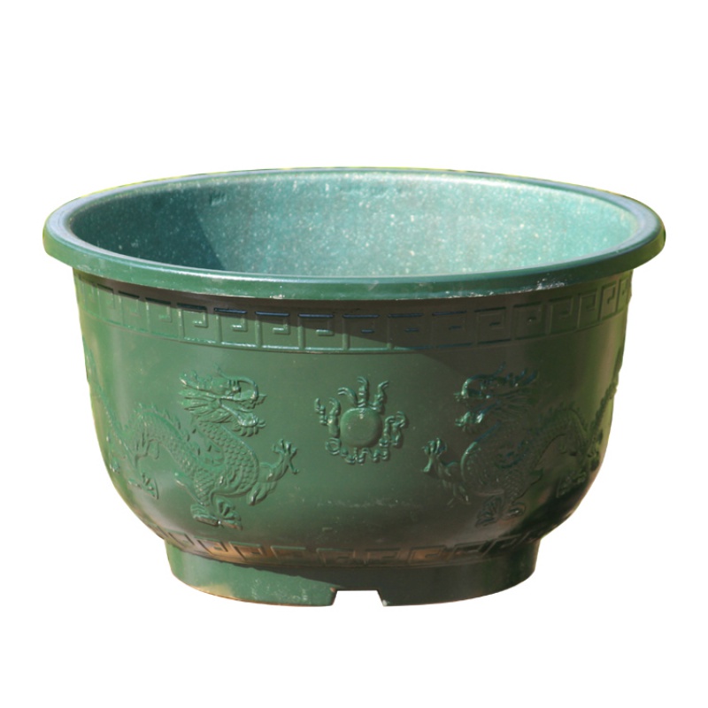 塑料花盆圆形特大号加厚种树龙缸盆送托盘大花盆特价清仓