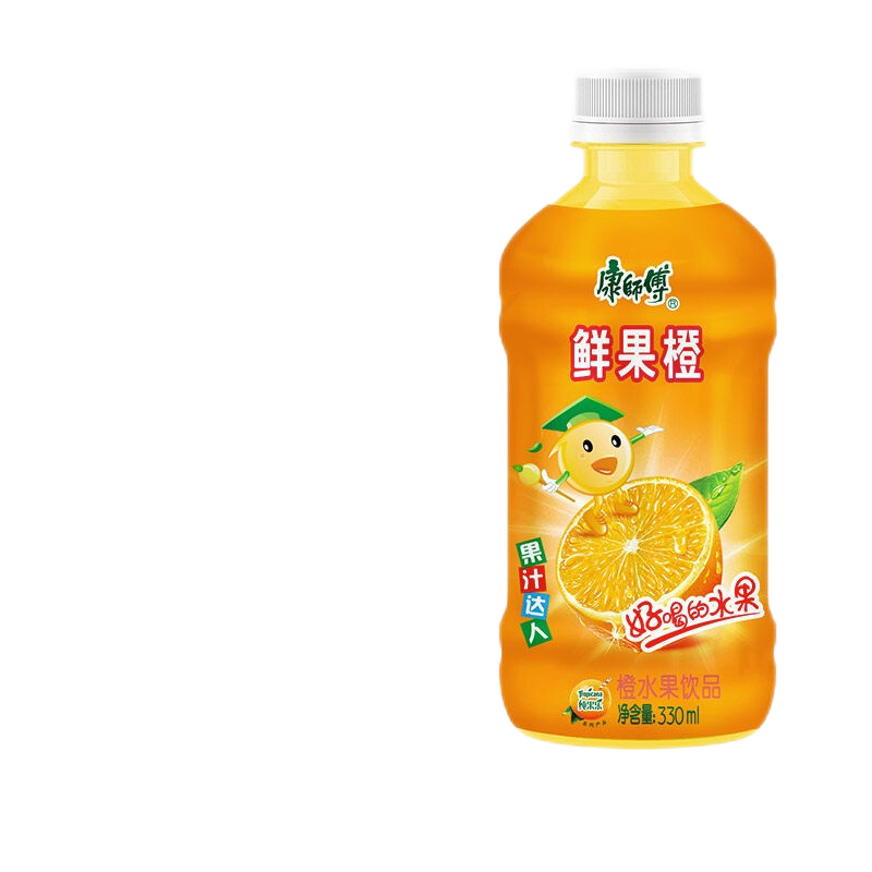 康師傅鮮果橙330ml12瓶迷你小瓶裝飲料