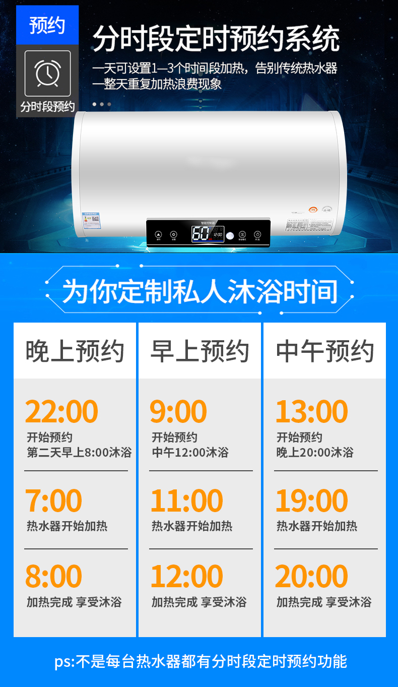 dszf40cz热水器电家用储水式速热式节能洗澡40l50100l金属配件前置