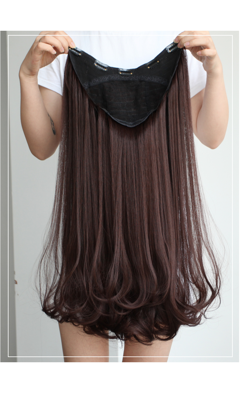 u型半头套长直发 长发假发女生韩版隐形无痕 假发长网红长发微卷 你