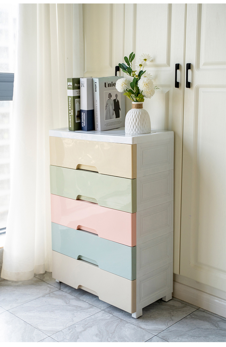 三维工匠收纳柜加厚抽屉式多层塑料柜隔层储物柜家用收纳儿童衣柜简易