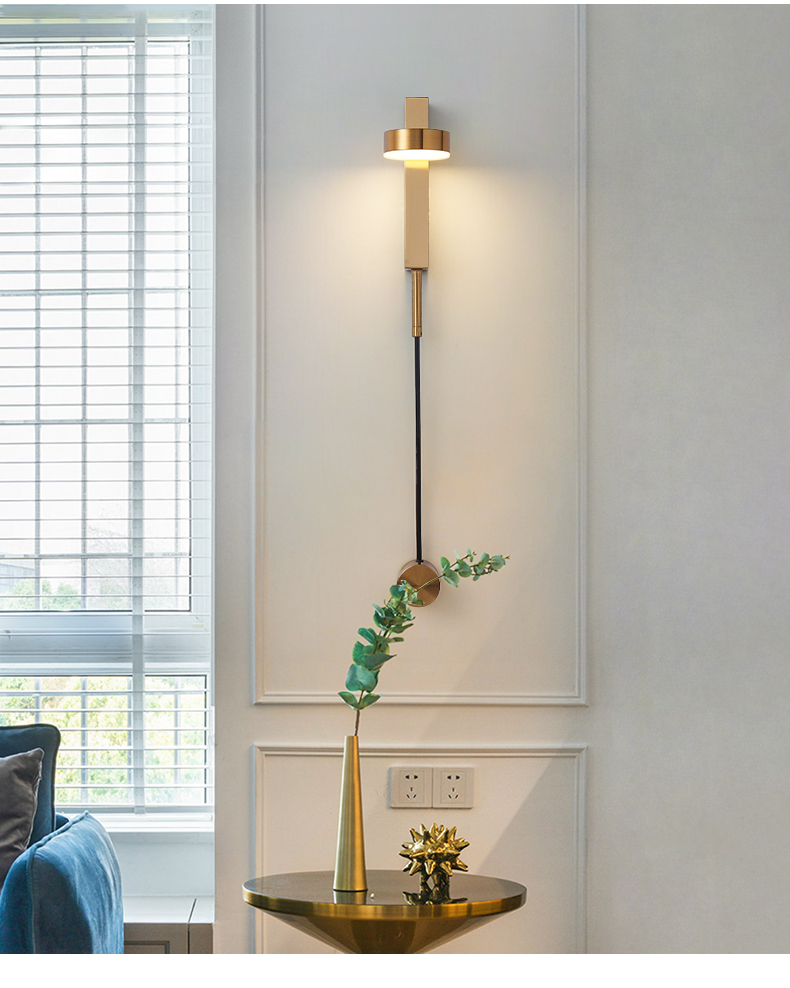 北欧简约现代客厅装饰长款壁灯创意轻奢个性卧室灯具床头壁灯