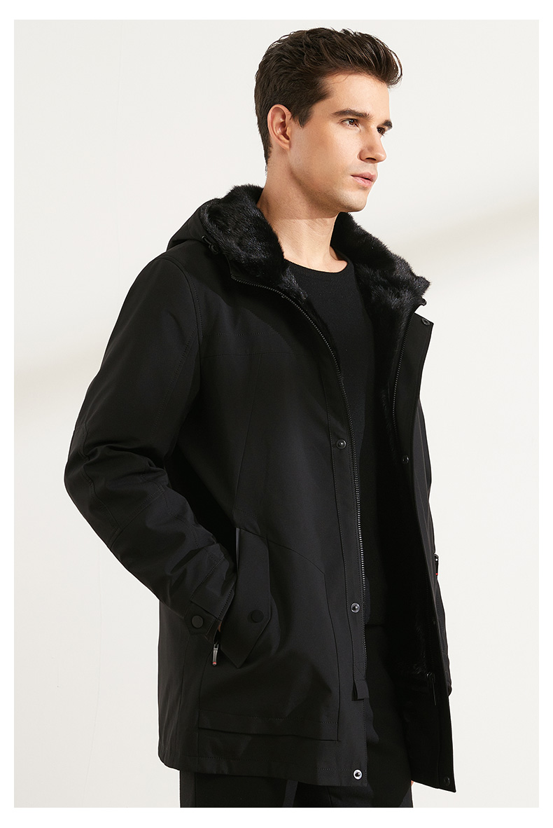 保暖连帽商务休闲外套【价格 图片 品牌 报价】-苏宁易购雪豹服饰旗舰