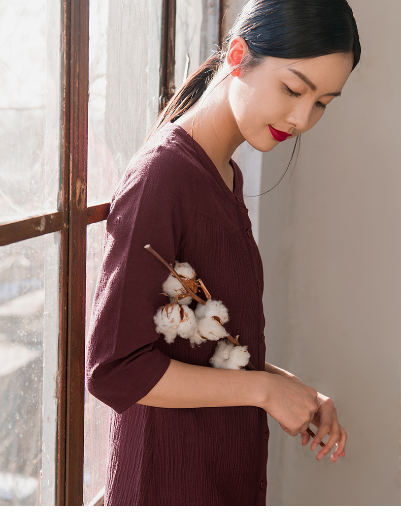 【特卖专区不退】布符女装春夏款拼接上衣衬衣百搭宽松休闲衬衫女 酒