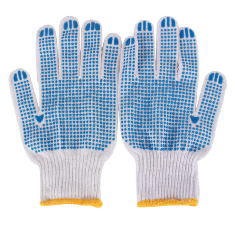 誉丰yl-5013白纱蓝胶点胶线手套