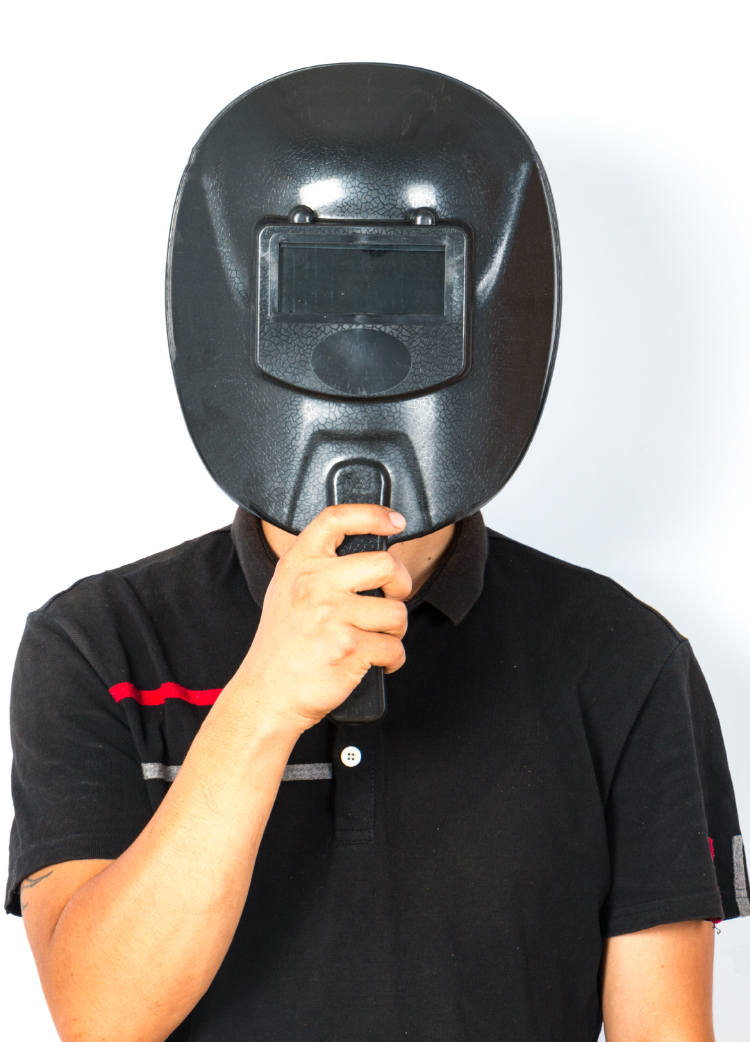 手持式电焊面罩半自动焊帽氩弧焊工专用塑料防水加厚焊接焊机脸部