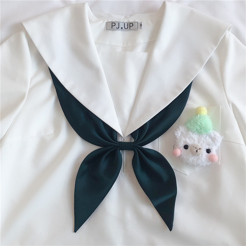 日系jk学院风制服免打金鱼结水手服领结三角巾草鱼结领花领结女领带