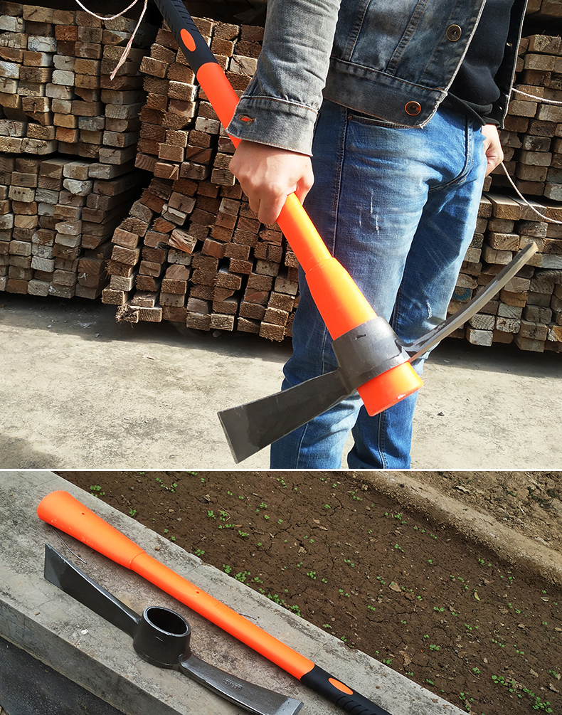 封后户外洋镐全钢农用小锄头松挖土开荒柴镐家用种菜翻地挖笋工具