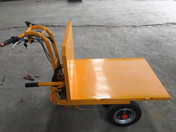 定做电动手推车搬运车工地小推车农用斗车灰斗进电梯三轮拉货拉砖色