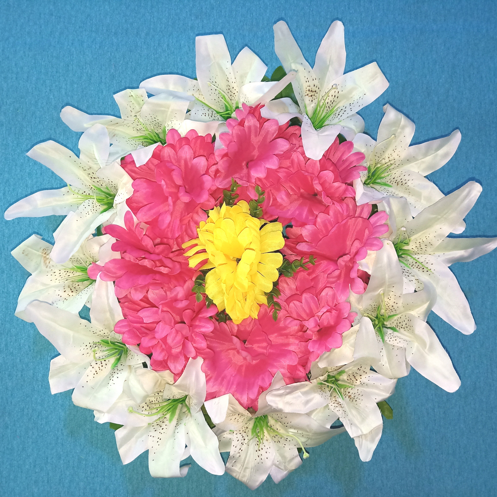 清明节扫墓花上坟假花祭奠装饰花圈绢布仿真白事祭祀墓前殡葬用品