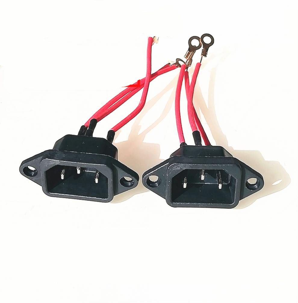 电锅插头多功能电热锅电炒锅插口座三孔品字口电源线插座配件