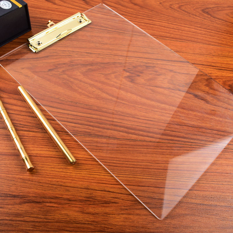 时尚透明亚克力记录板夹a4写字垫板夹板写字板资料文件夹菜单夹小号a6