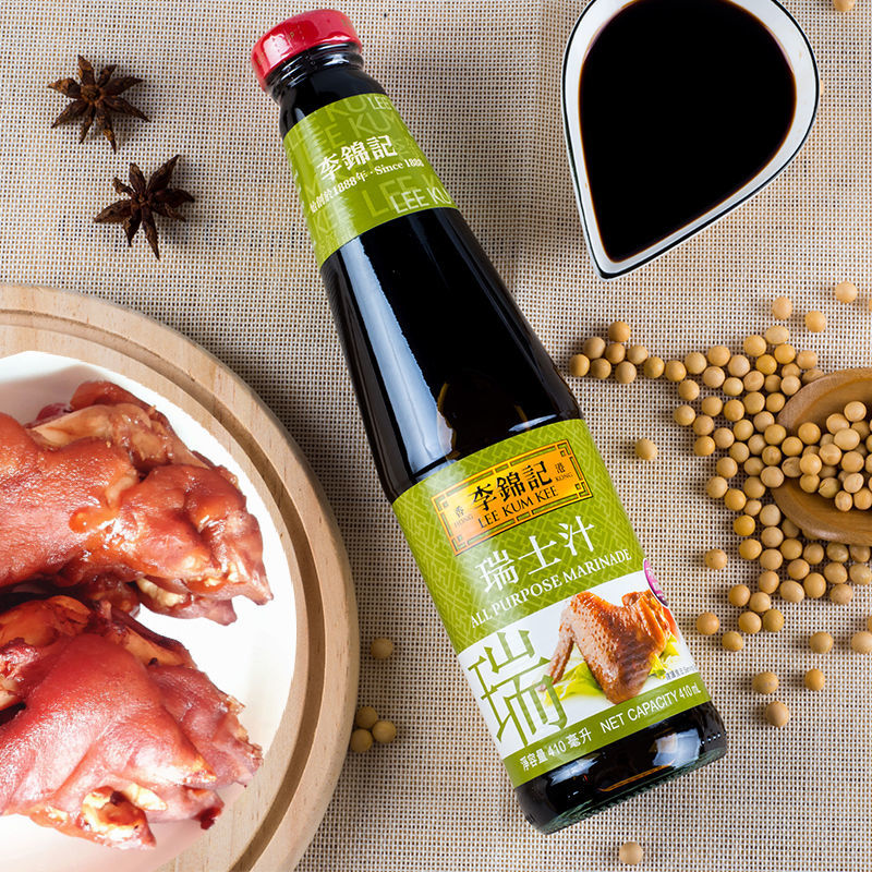 香港李锦记瑞士汁不添加防腐剂味精色素调味酱汁瑞士鸡翅酱料微甜410g