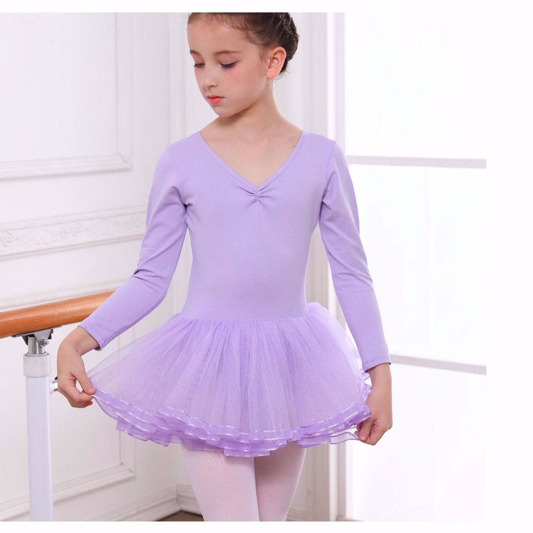 儿童舞蹈服夏季短袖女童练功服新款小女孩芭蕾舞裙装幼儿跳舞裙粉色