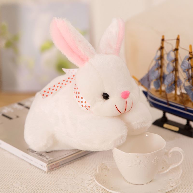 白色粉色玉兔毛绒玩具女生生日礼物儿童玩偶公仔抱枕布娃娃小兔兔白色