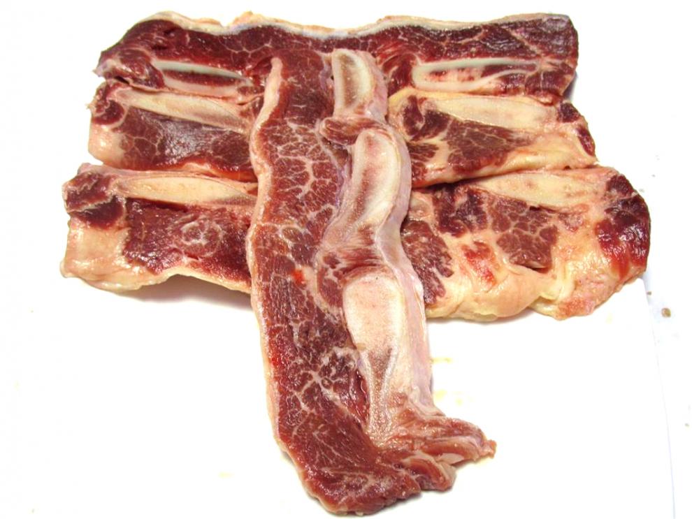 有检疫证附调料冷冻牛仔骨切片5斤