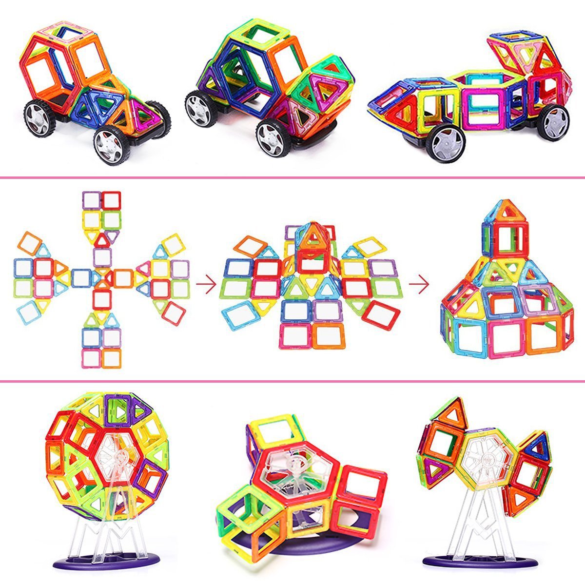 婴幼儿童磁力片积木磁铁积木磁性拼装益智儿童玩具拼插积木1