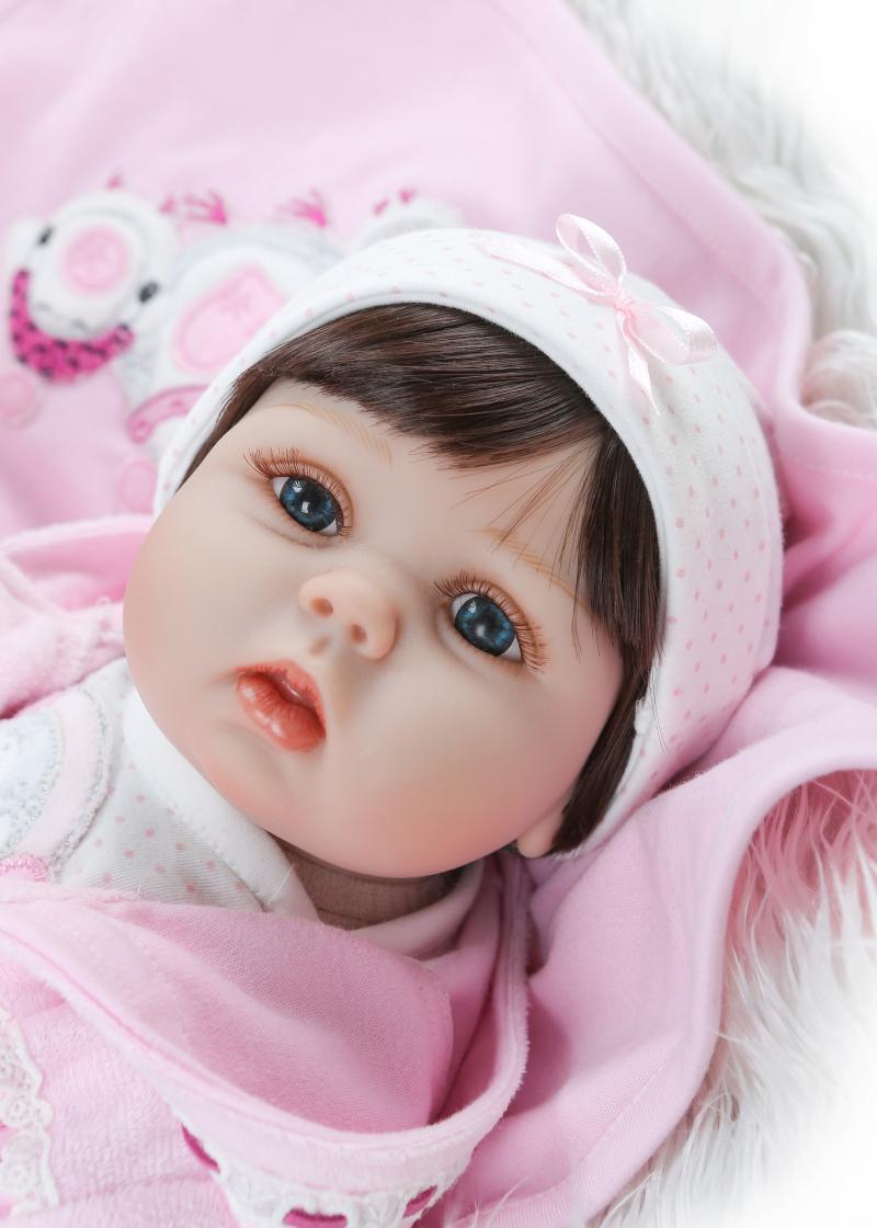 npk仿真婴儿硅胶娃娃可爱洋娃娃宝宝喜欢粉色衣服
