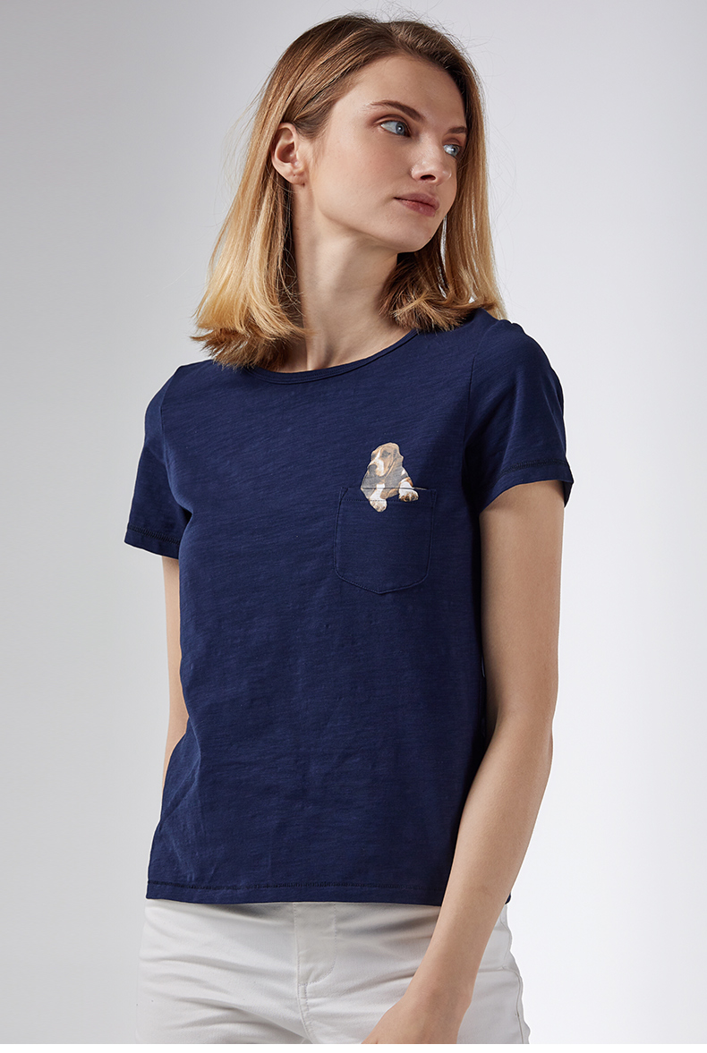 hushpuppies暇步士女装夏季印花短袖女士t恤|hd-17310