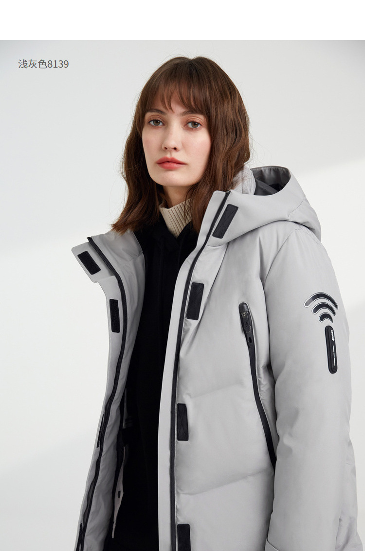 波司登(bosideng)女士羽绒服 波司登立领gore-tex防风鹅绒科技感羽绒