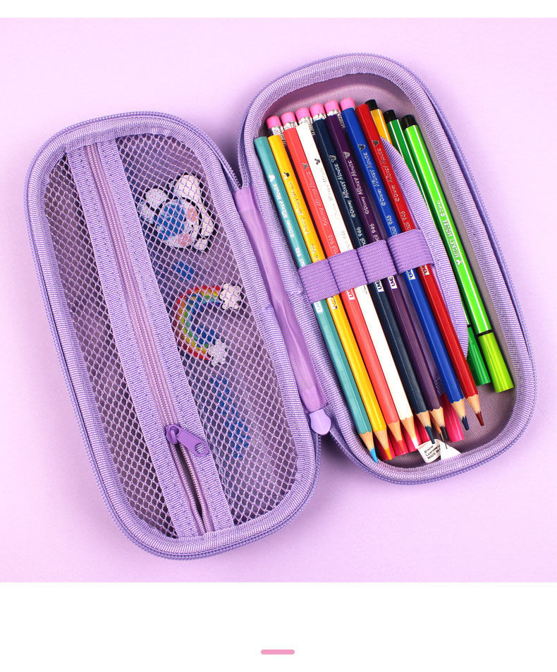 儿童笔袋小公主苏菲亚铅笔袋小学幼儿园女生笔盒大容量 苏菲亚紫色