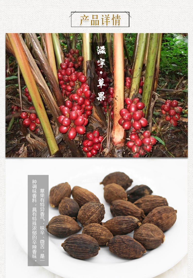 滋宁 草果香料调料大全云南草果新鲜干货八角草果香料家用 50克/袋*2