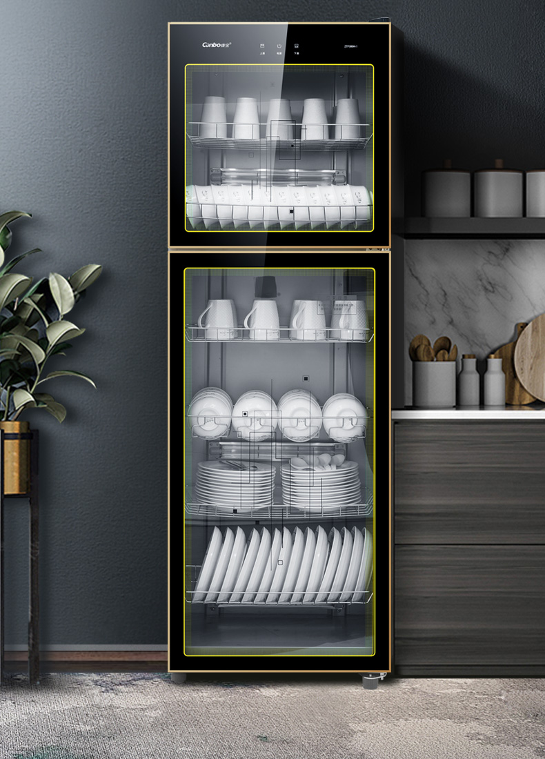 【康宝(canbo)消毒柜多功能食具保洁柜ztp380h-1(金色)】 康宝(canbo)