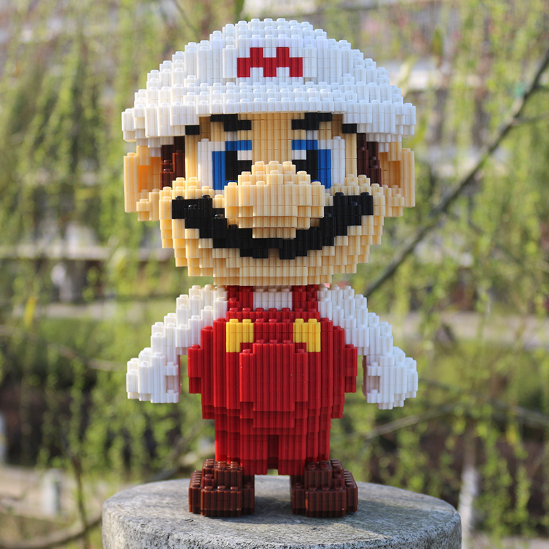 超级新品 兼容乐高微型钻石小颗粒拼装积木女孩男成人玩具机器猫 浅