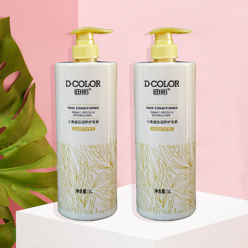 迪彩小麦蛋白润养护发素1l修复干枯毛躁头发柔顺滋养顺滑大瓶装