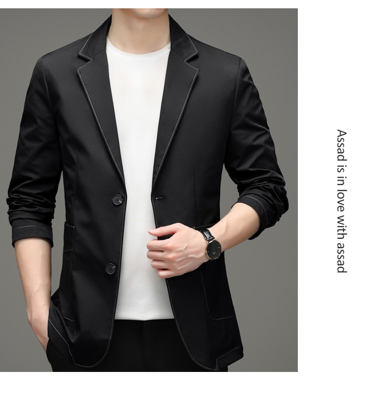 kaiser凯撒休闲西装男2021新款春秋韩版修身便西商务男士小西服上衣