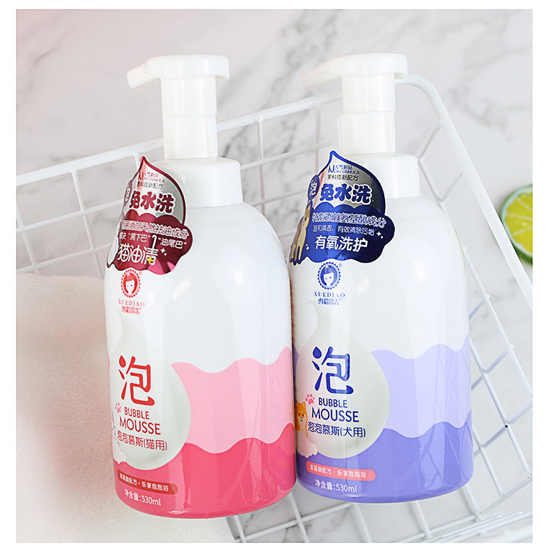雪貂留香泡泡慕斯免洗沐浴露530ml猫用洁净护肤猫咪通用宠物干洗免洗