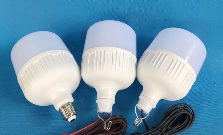 24v48v60v电动三轮车电瓶夜市摆摊照明节能超亮 螺口灯泡【12v电瓶】