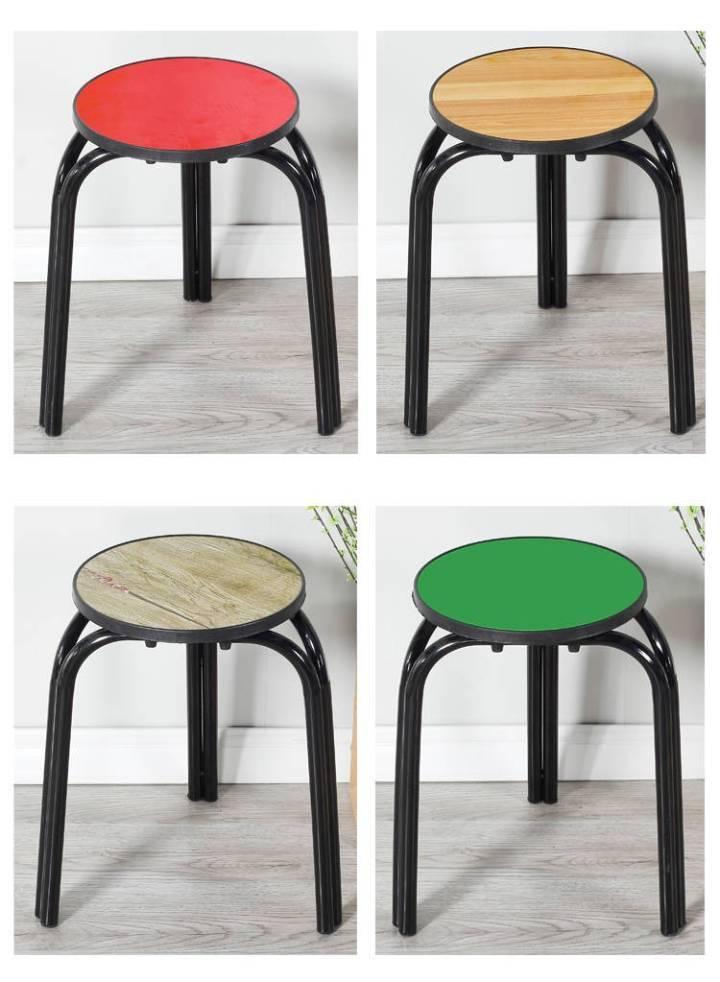 铁凳子家用铁圆凳板凳饭店餐厅凳子三脚凳子加厚小凳子餐凳