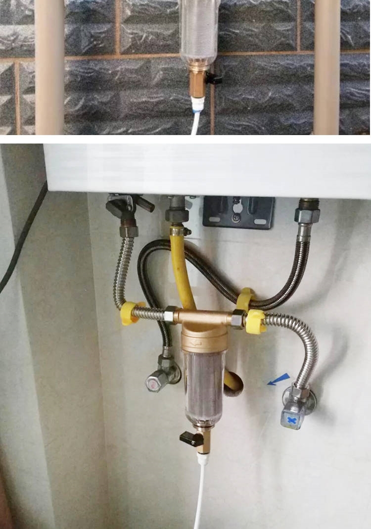 铜电热水器前置过滤器家用进水管道古达净水器不锈钢净化