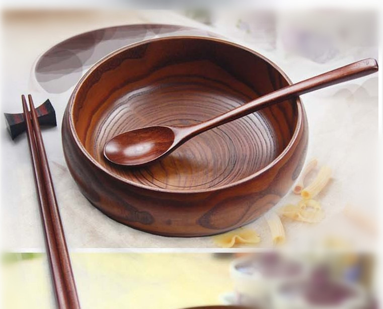 实木碗木钵盂木碗桌上零食垃圾盆大面碗大号钵盂木碗木碗大号