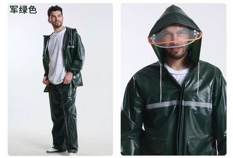 超薄雨衣套装男雨衣雨裤套装分体防水女自行车骑行男透明加厚时尚防