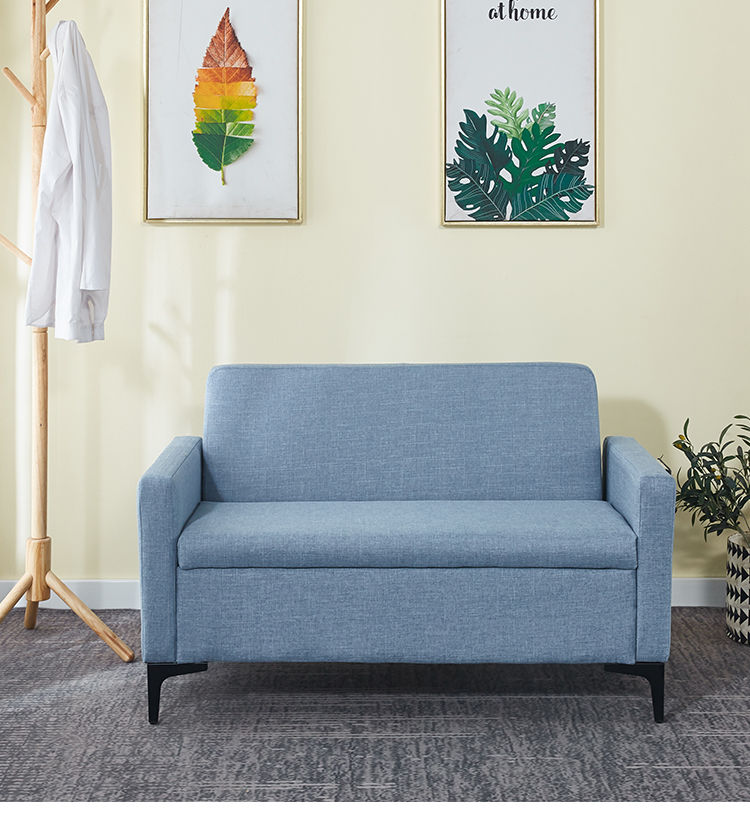 北欧布艺沙发现代简约多功能小户型可收纳双人储物沙发