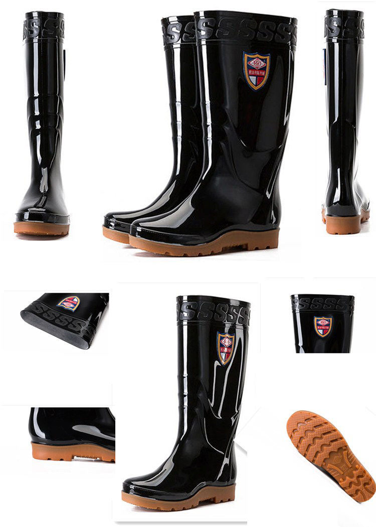 3517雨鞋男式军工雨靴防滑耐磨工矿靴防油耐酸碱套鞋胶靴水鞋加棉504