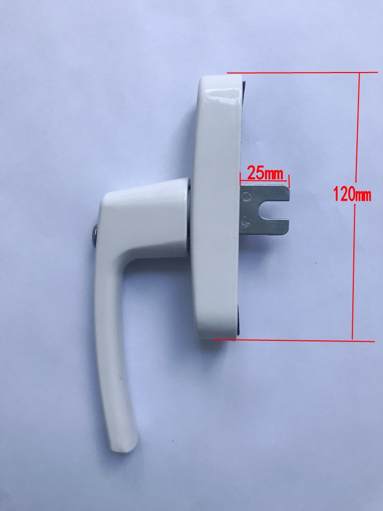 定做 鋁合金斷橋平開窗帶鎖窗戶把手內外開通用鋁窗帶鑰匙撥叉執手