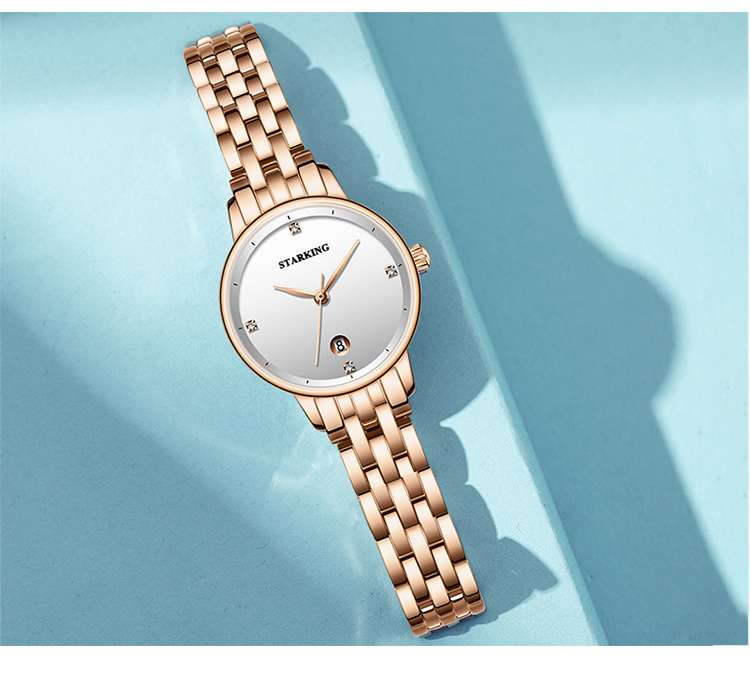 星皇starking手表女士简约时尚精钢带防水女士手表石英表女表bl1029ms